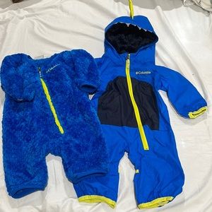 Baby Boy’s Columbia Shark Snowsuit With Detachable Inner Fleece Layer 0-3 Month